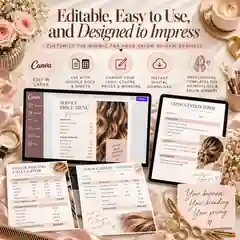 Editable salon templates
