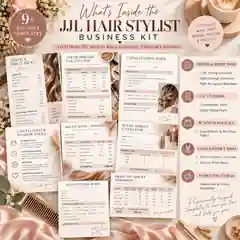 JJL Hair Stylist Business Kit contents